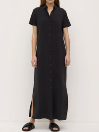 ASSEMBLY LABEL HEATHER SILK BLEND SHIRT DRESS