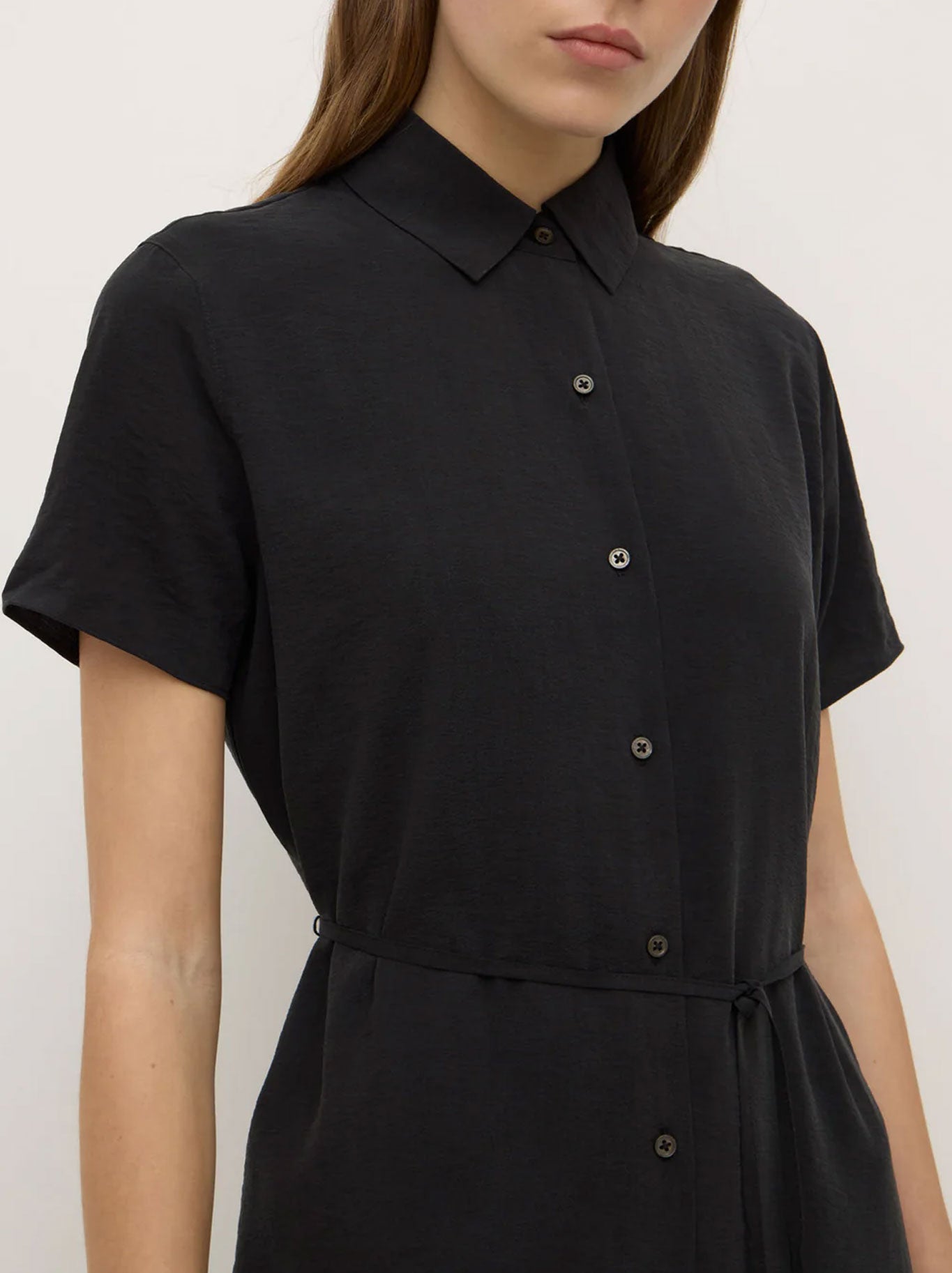 ASSEMBLY LABEL HEATHER SILK BLEND SHIRT DRESS