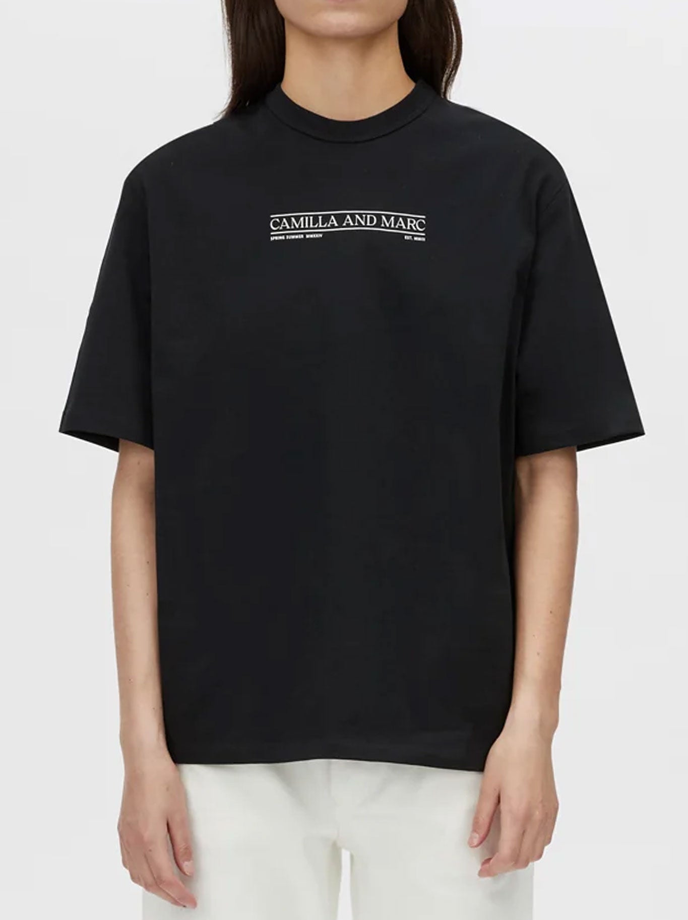 CAMILLA AND MARC RIGEL LOGO TEE