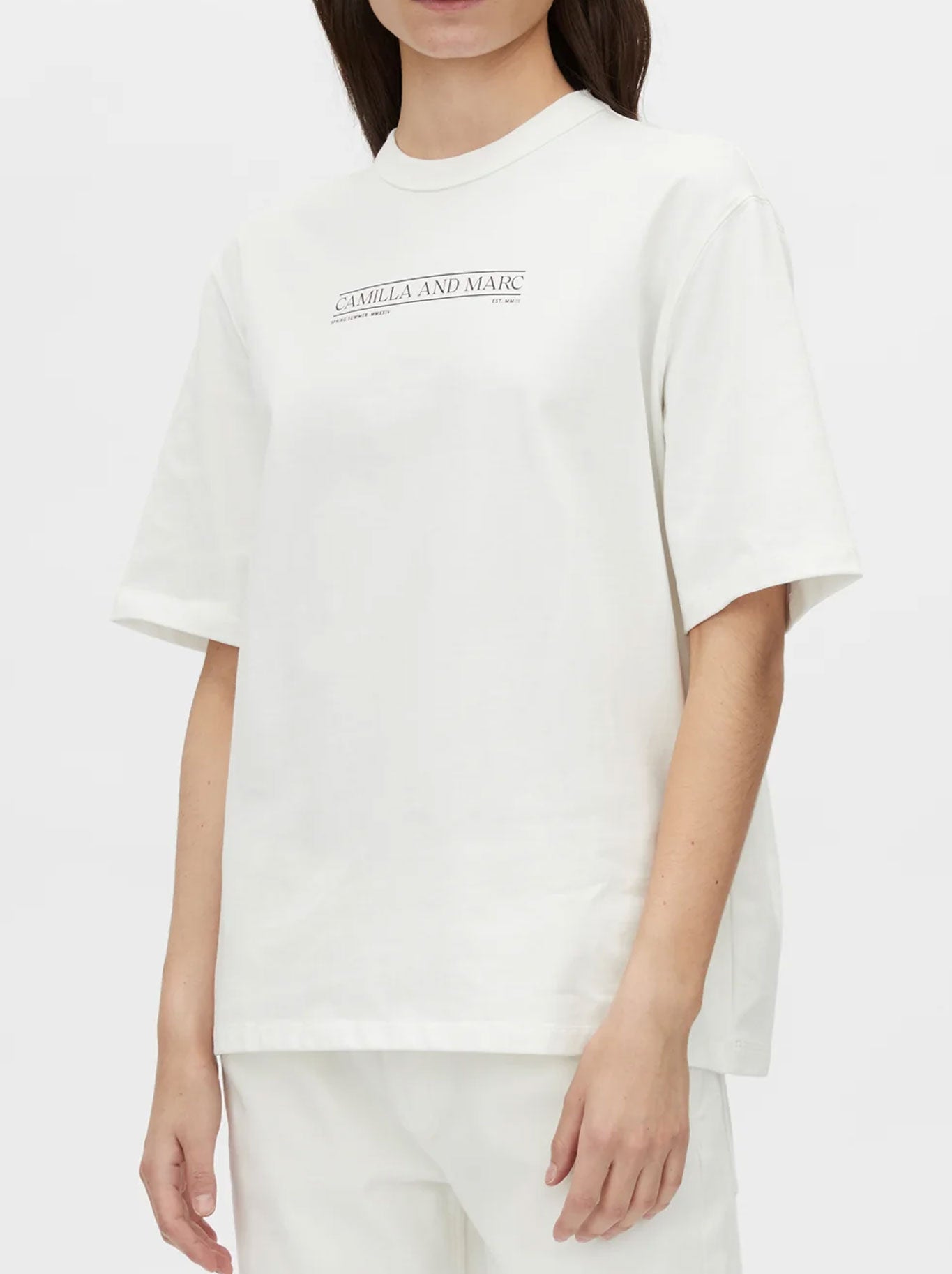 CAMILLA AND MARC RIGEL LOGO TEE