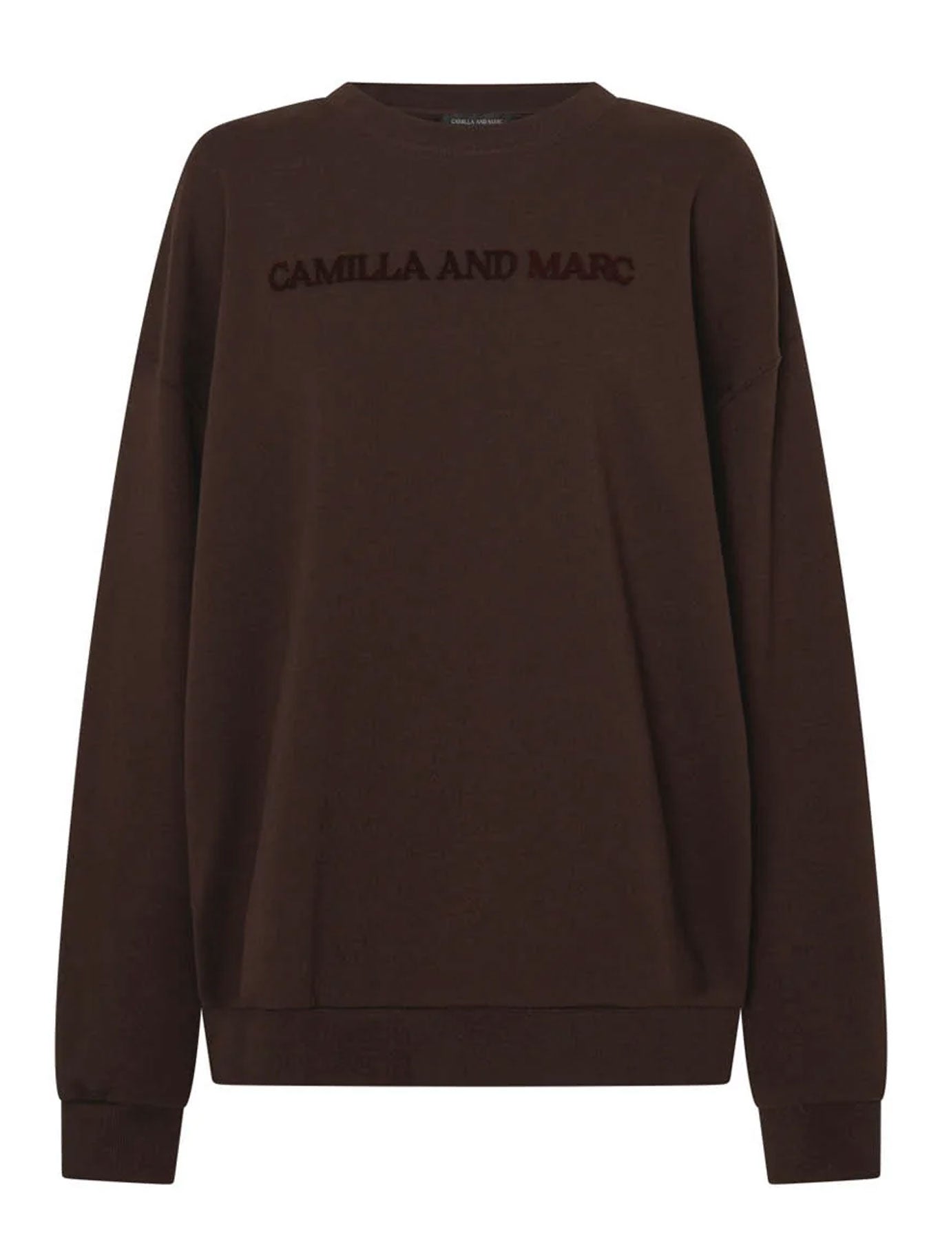 CAMILLA AND MARC TIA FLOCKING LOGO CREW