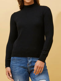 CAROLINE K MORGAN JERSEY KNIT TURTLE PULLOVER