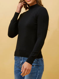 CAROLINE K MORGAN JERSEY KNIT TURTLE PULLOVER
