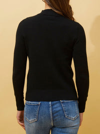 CAROLINE K MORGAN JERSEY KNIT TURTLE PULLOVER