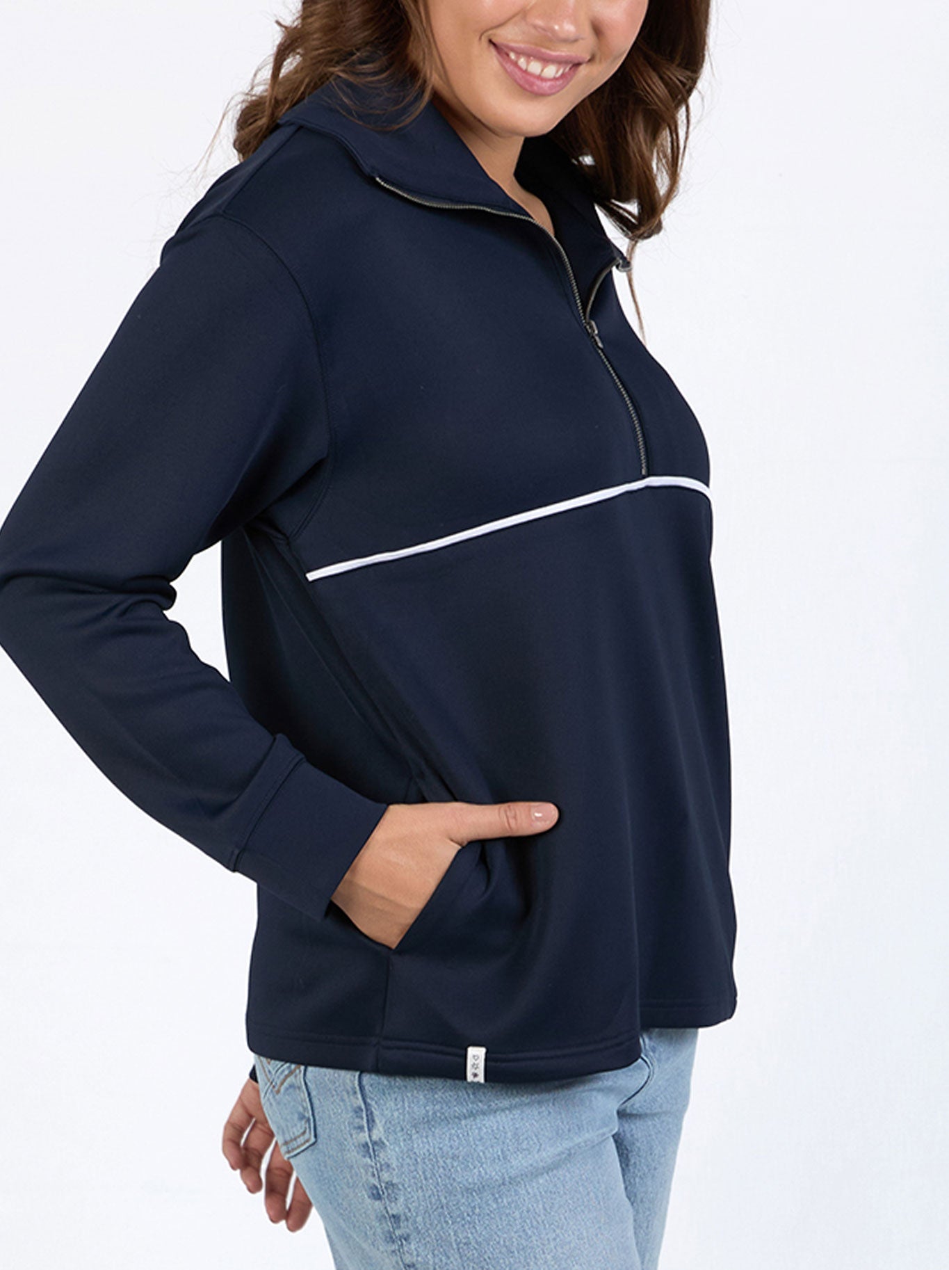 ELM BONNIE HALF ZIP SWEAT