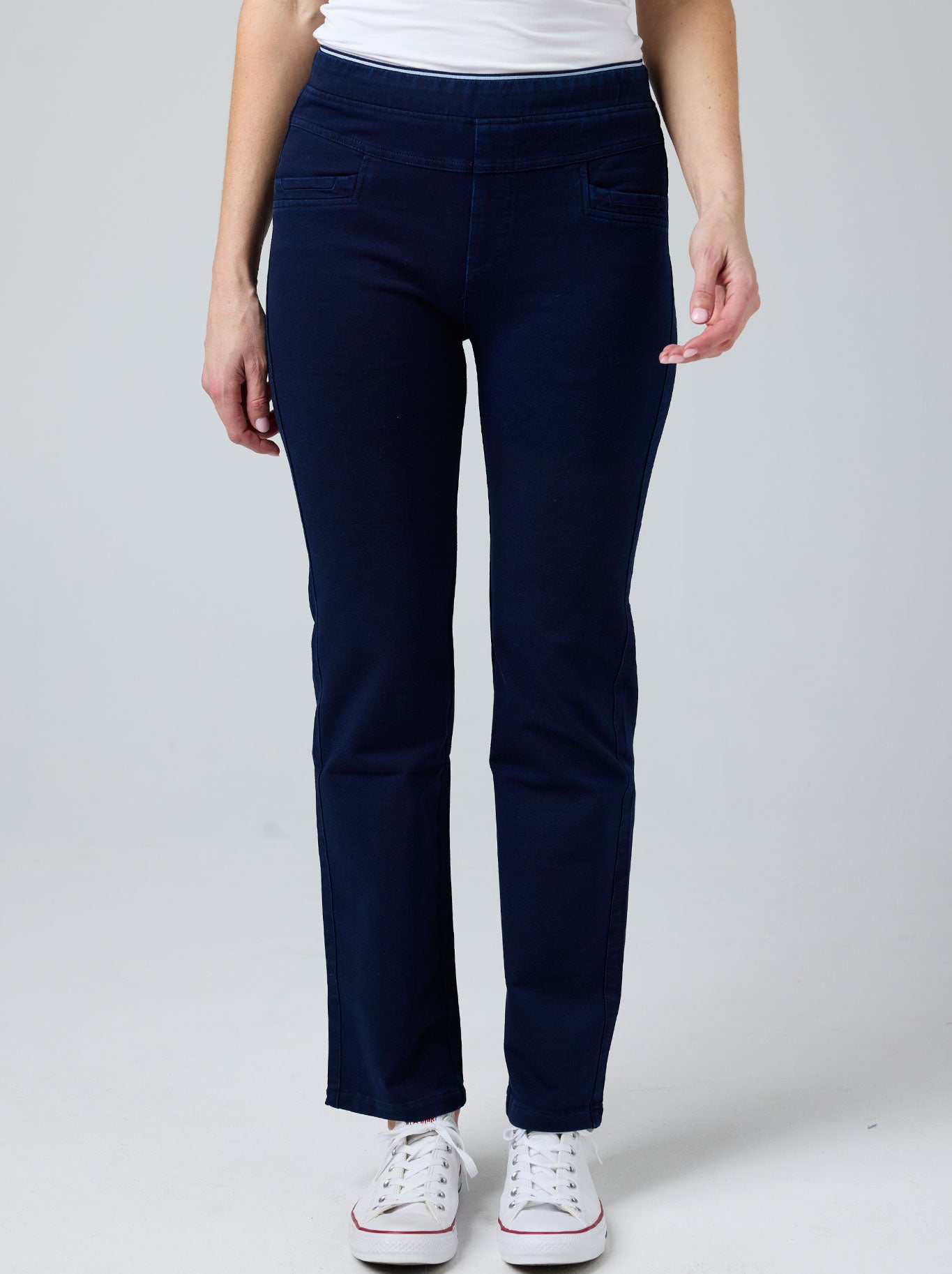 GABRIELLA FRATTINI STRAIGHT LEG LUSTRE PANTS
