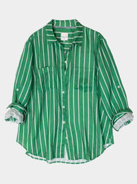 HUT STRIPE LINEN BOYFRIEND SHIRT