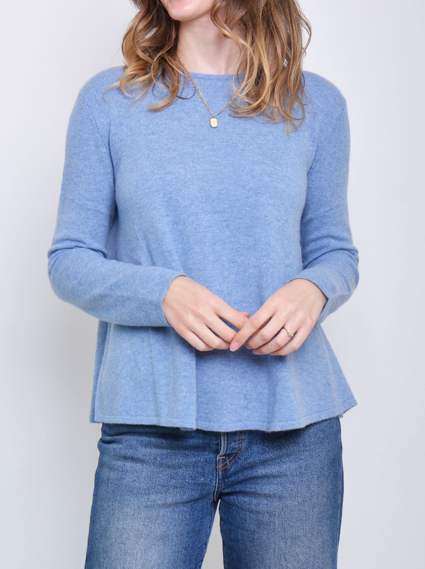 JAMES MELBOURNE CASHMERE SWING SWEATER