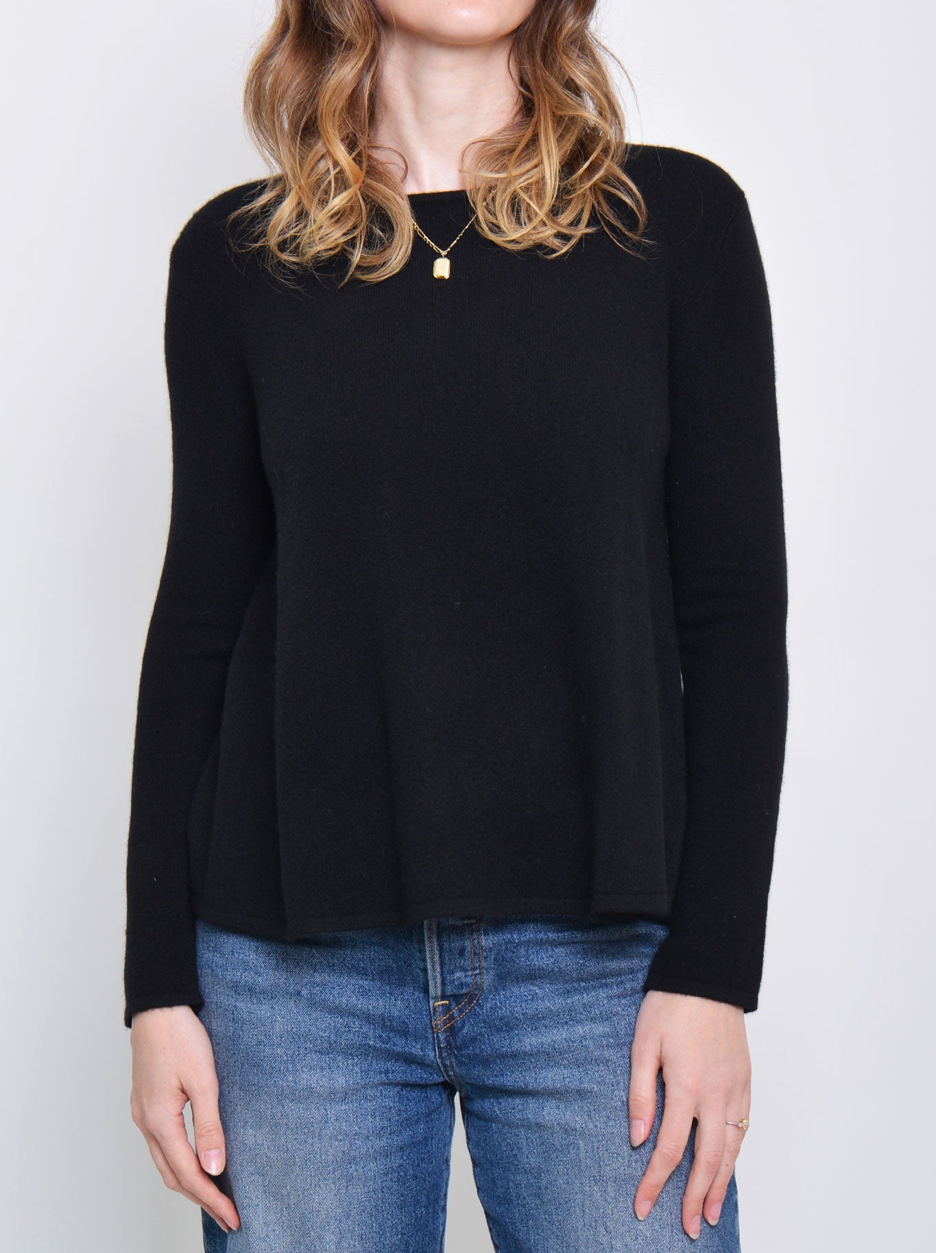 JAMES MELBOURNE CASHMERE SWING SWEATER