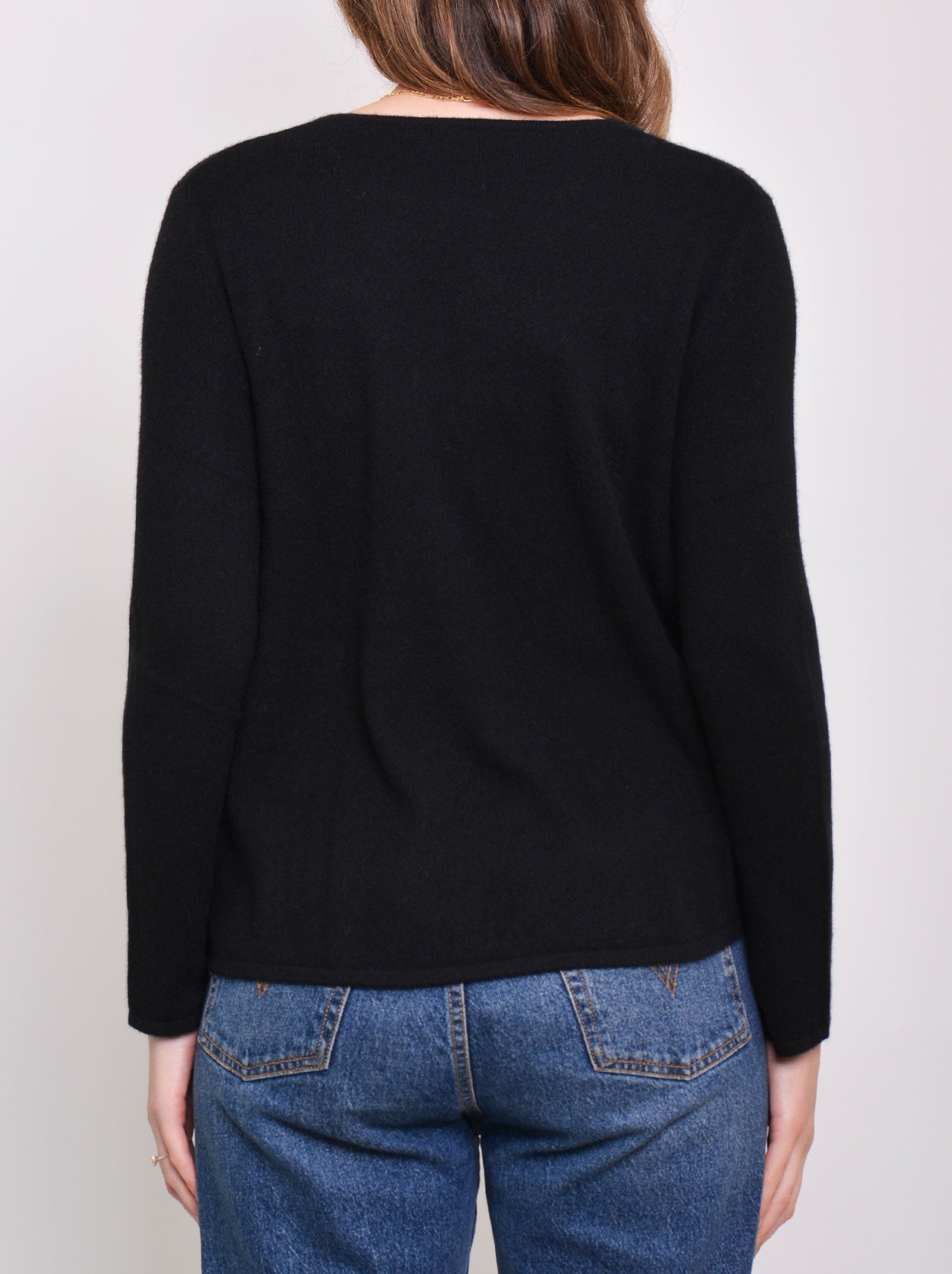 JAMES MELBOURNE CASHMERE SWING SWEATER