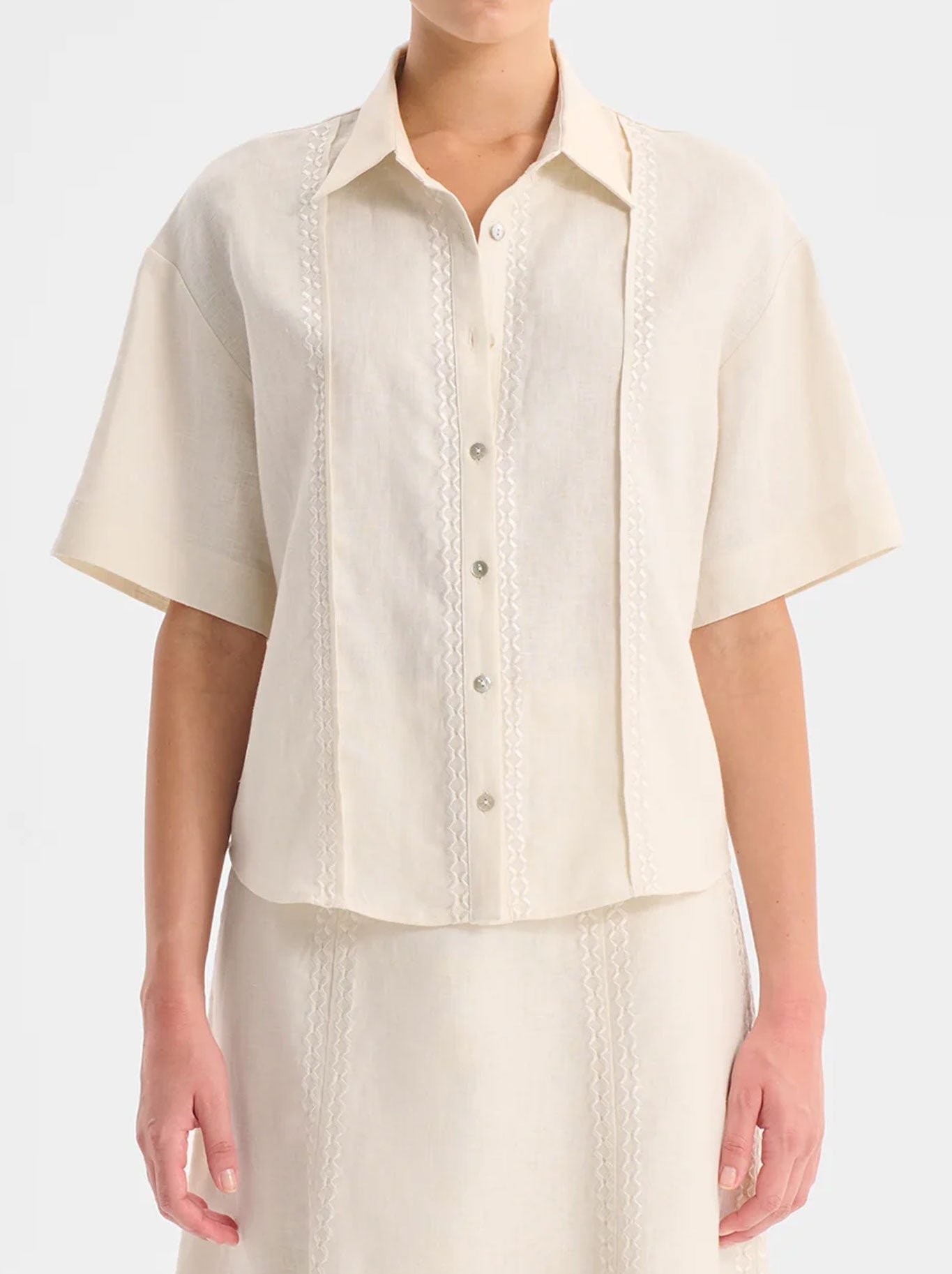 MORRISON MAISEY LINEN SHORT SLEEVE SHIRT