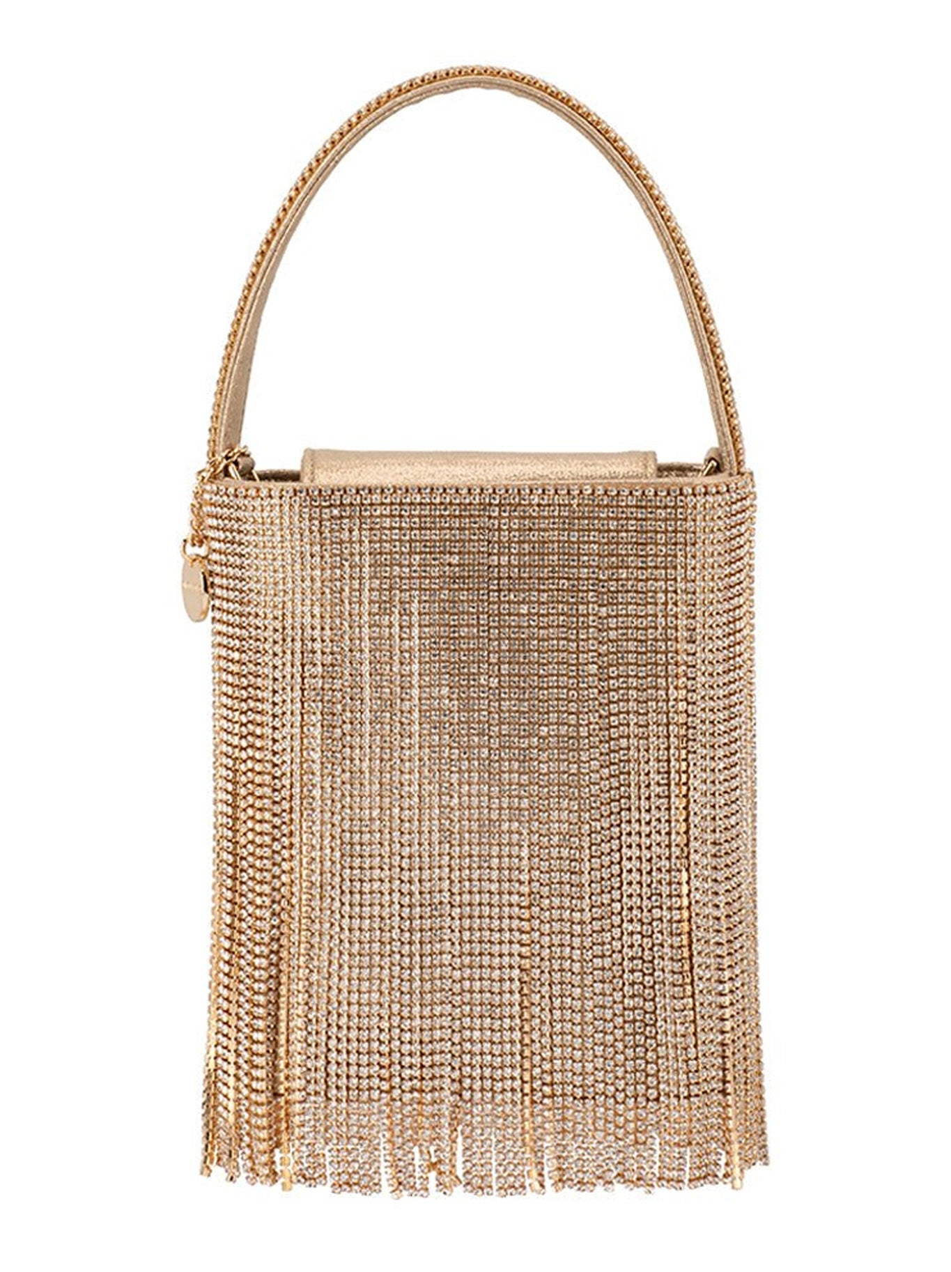 OLGA BERG BILLIE CRYSTAL FRINGE BAG