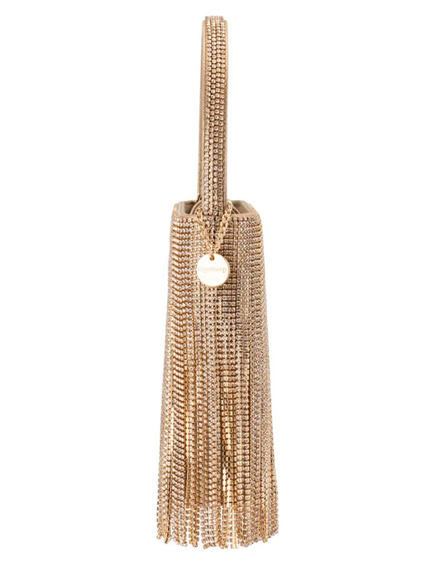 OLGA BERG BILLIE CRYSTAL FRINGE BAG