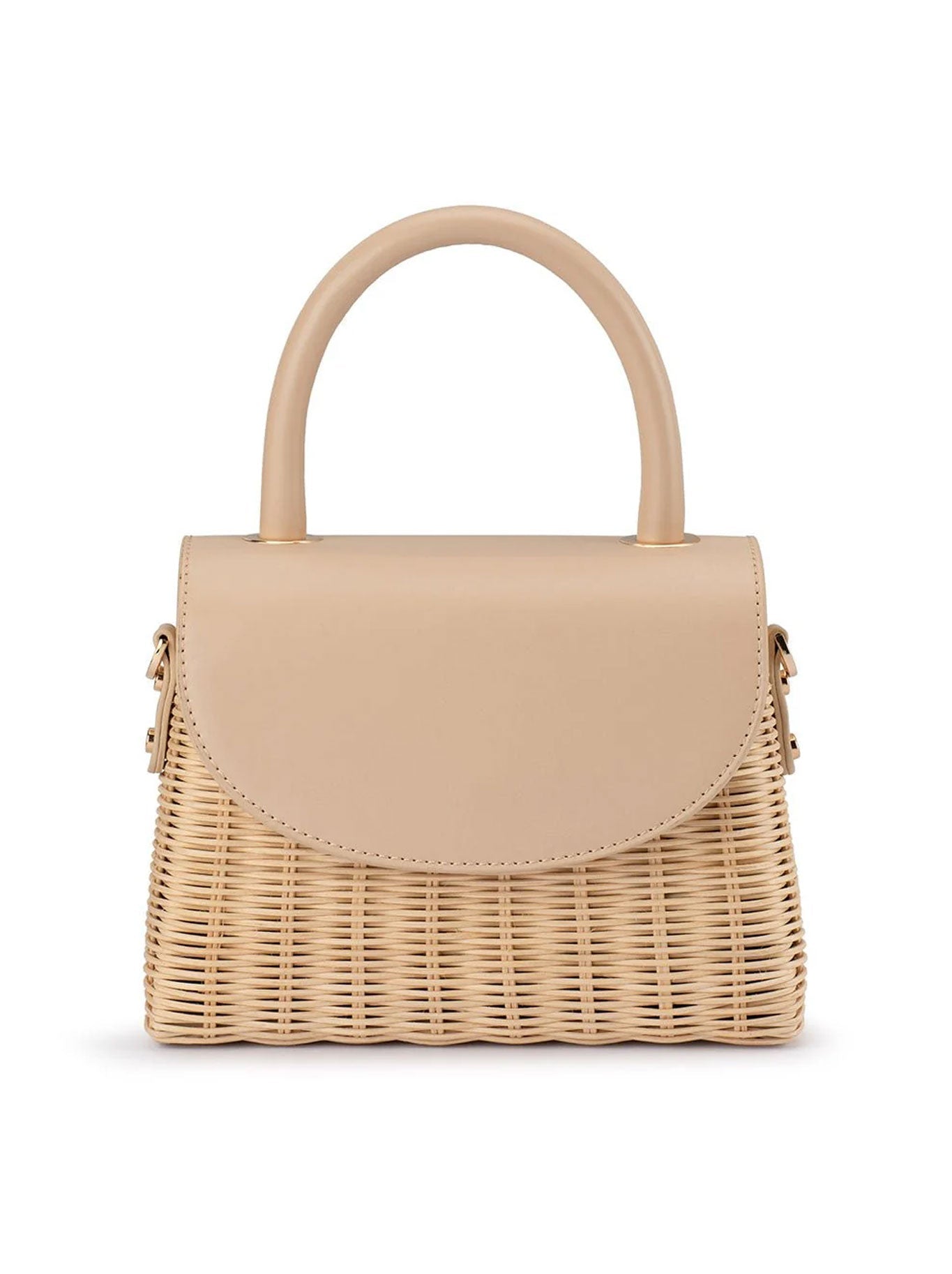 OLGA BERG ELLE WICKER BAG