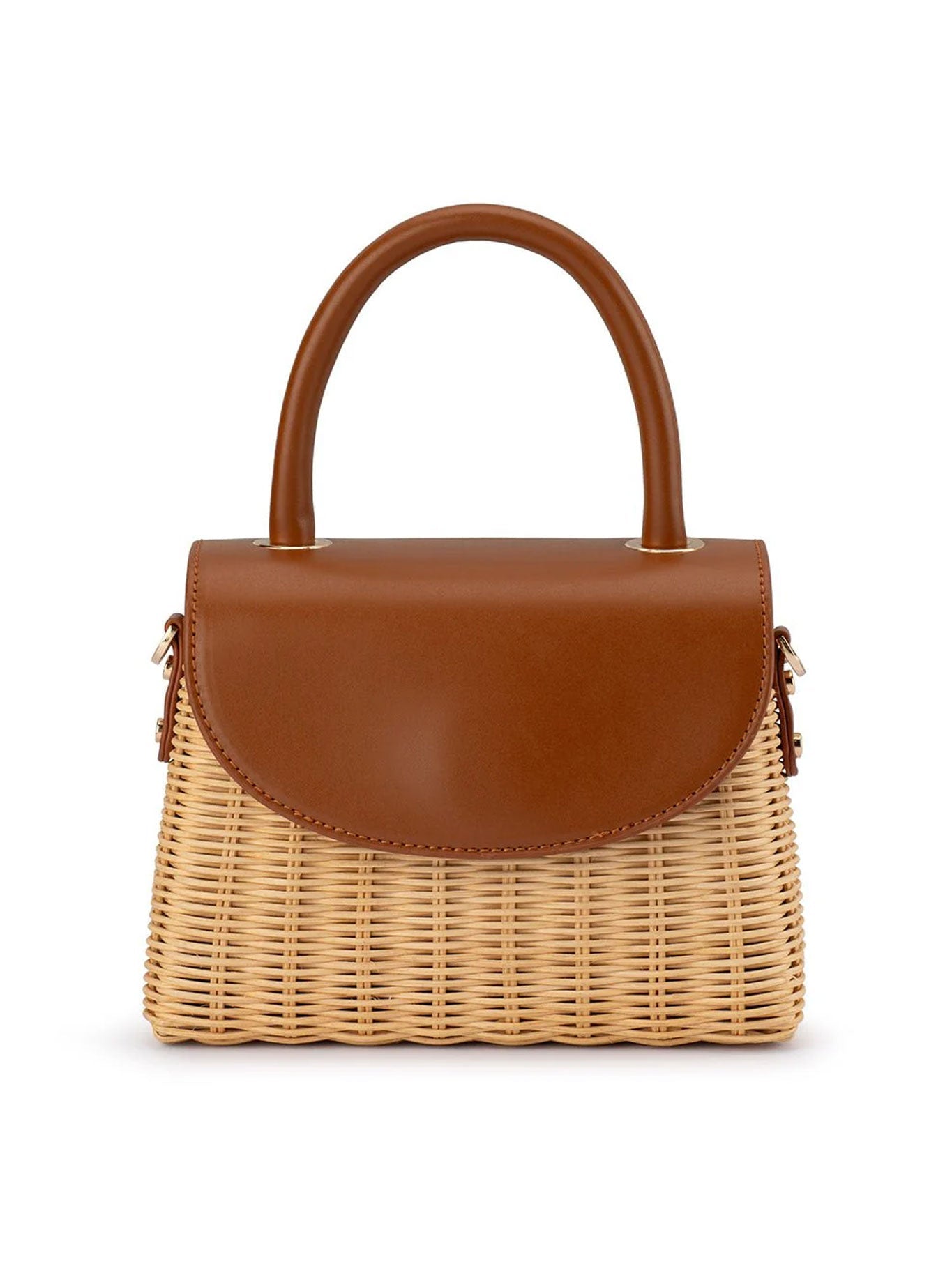 OLGA BERG ELLE WICKER BAG