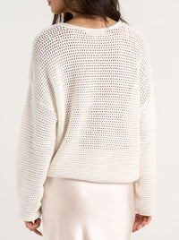 RE:UNION THE LABEL DAWN IVORY CROHET JUMPER