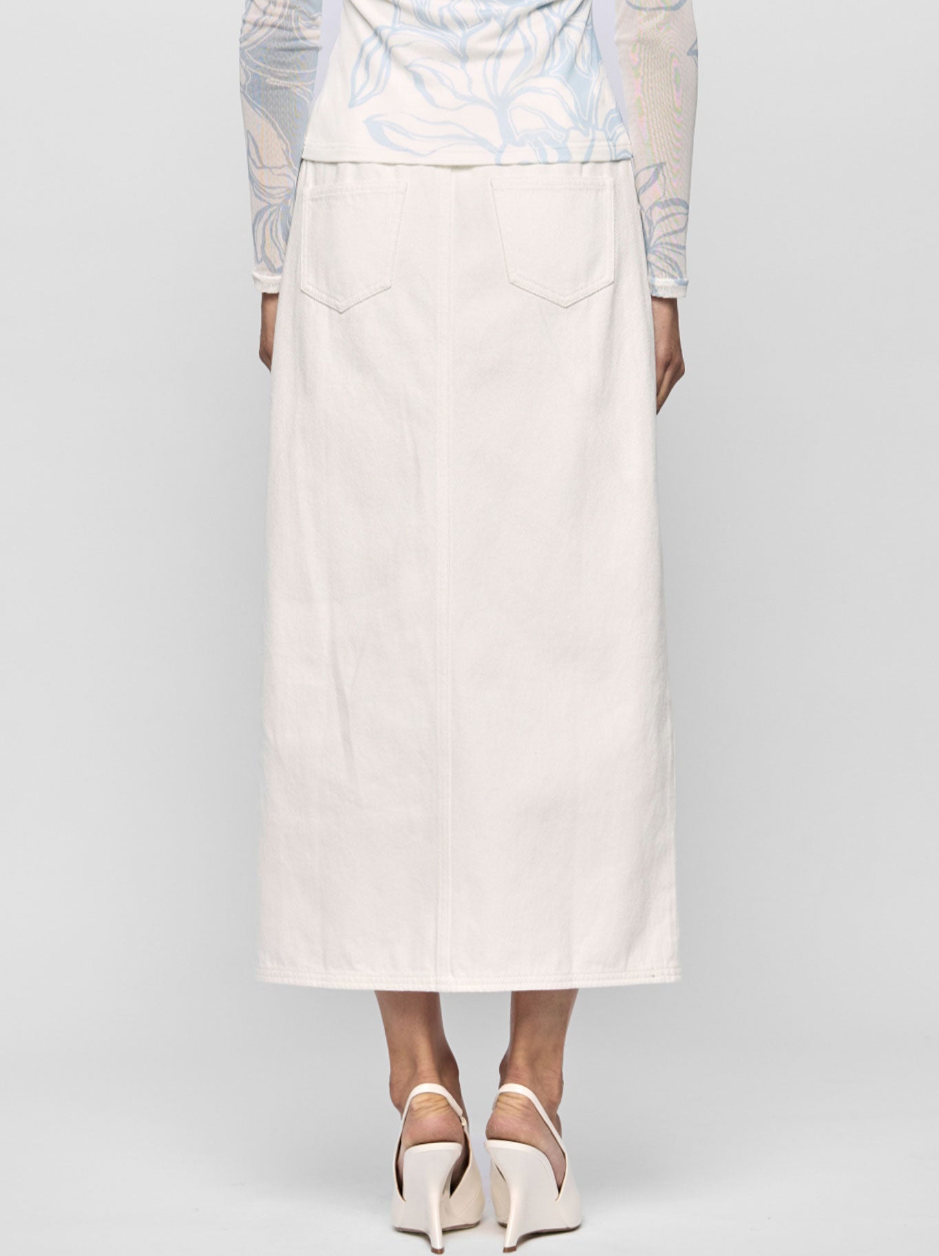 STAPLE THE LABEL EMMIE DENIM MIDI SKIRT