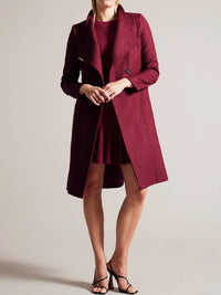 TED BAKER ROSEANE HERRINGBONE WOOL COAT