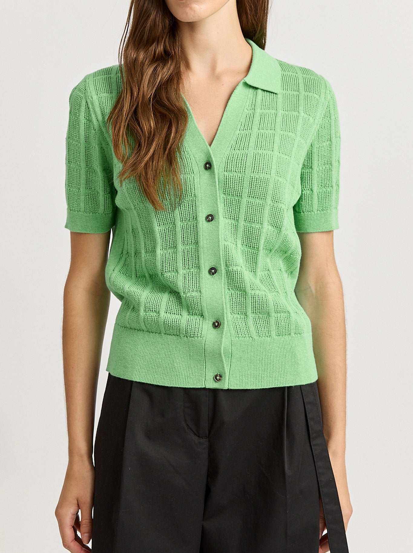 TOORALLIE OPEN STITCH BUTTON POLO