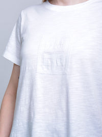 TWO-T'S SEQUIN SQUARE TEE