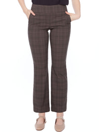 UP! VINLEE PLAID TECHNO BOOTCUT PANT