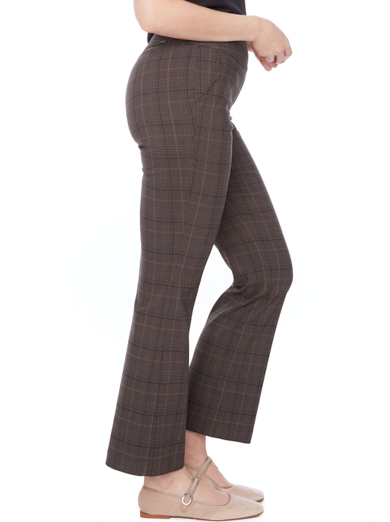 UP! VINLEE PLAID TECHNO BOOTCUT PANT