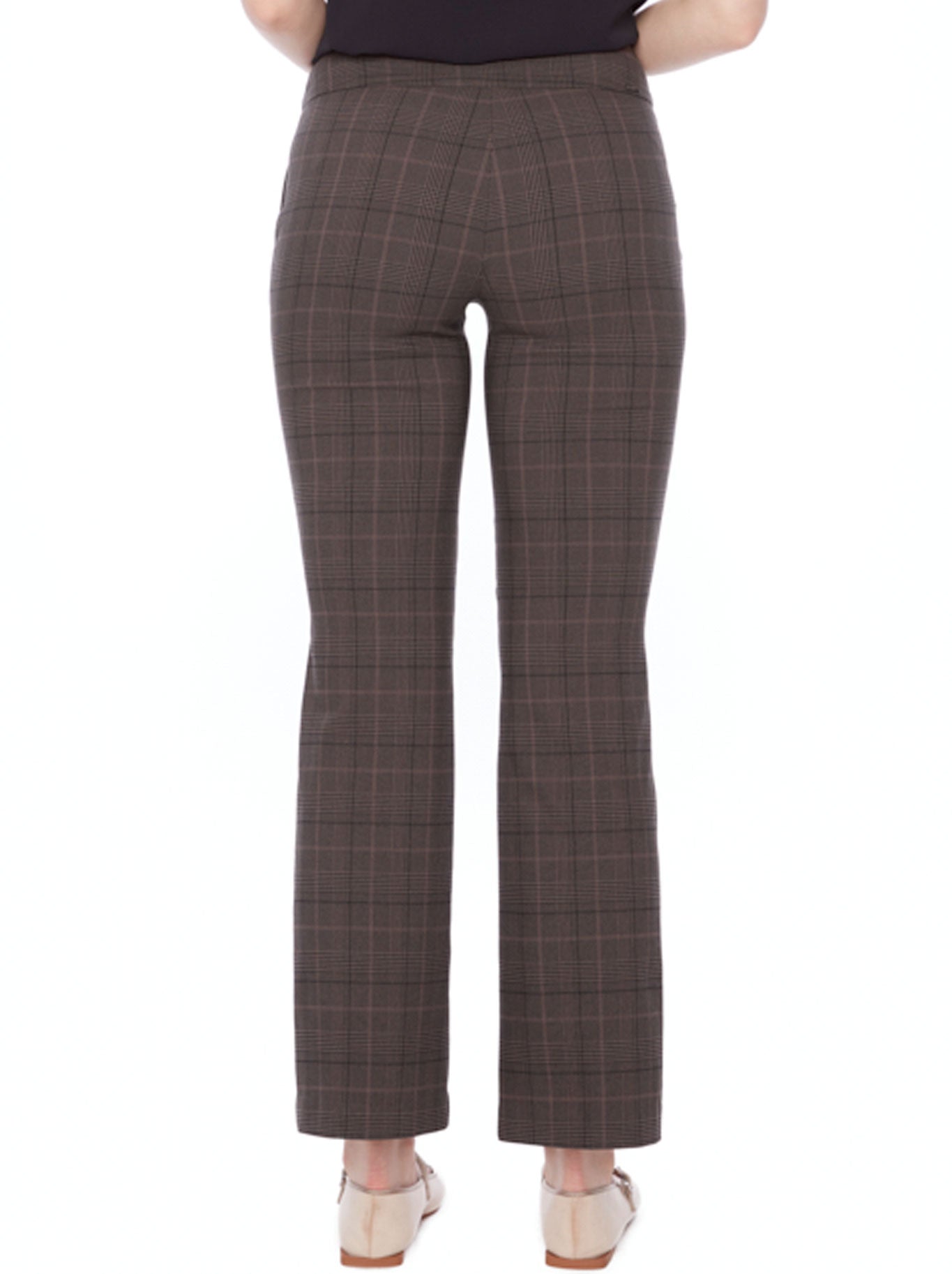 UP! VINLEE PLAID TECHNO BOOTCUT PANT