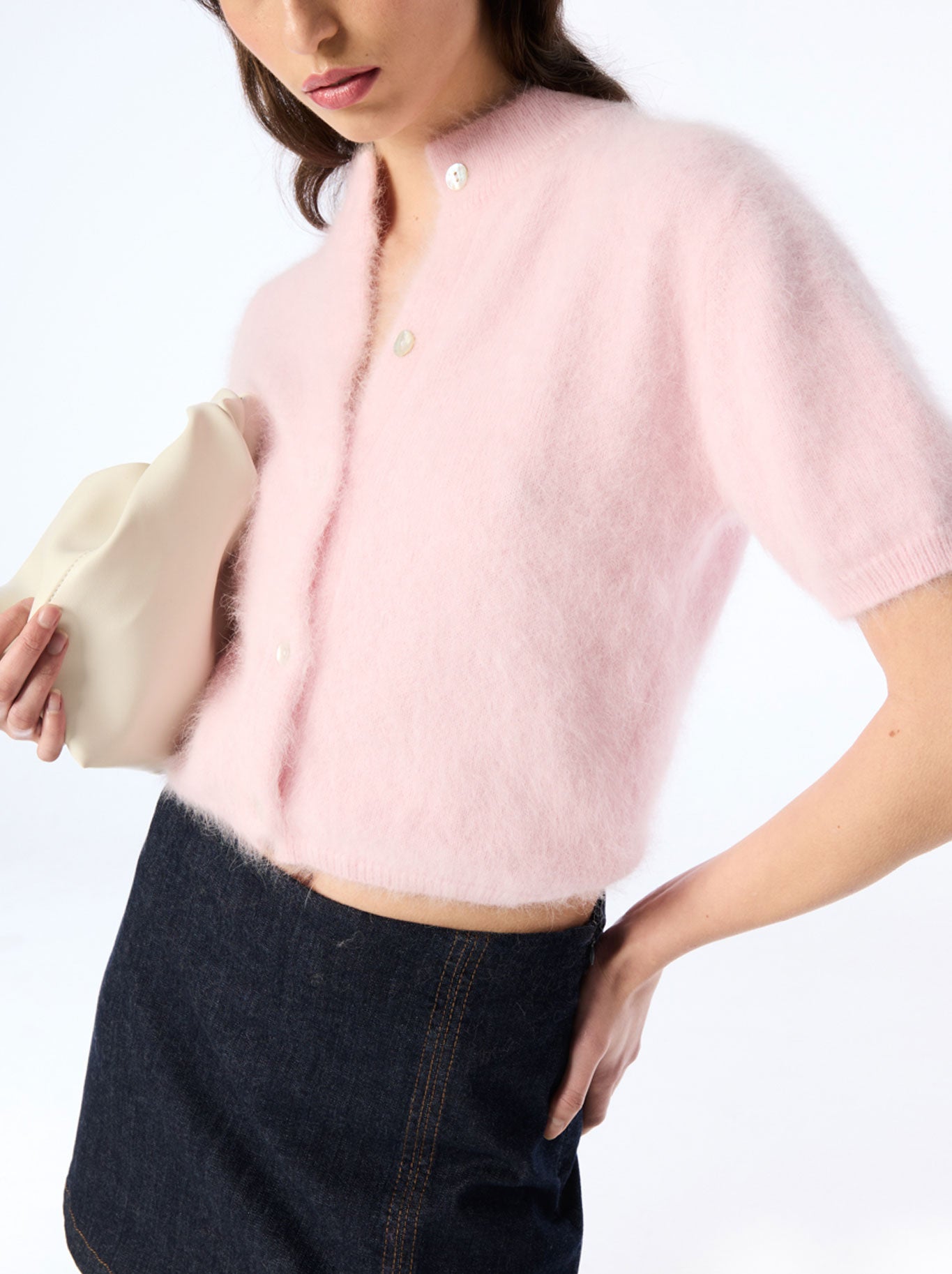 WORLD OF NOMADS CLAUDIA CASHMERE SHORT SLEEVE CARDI