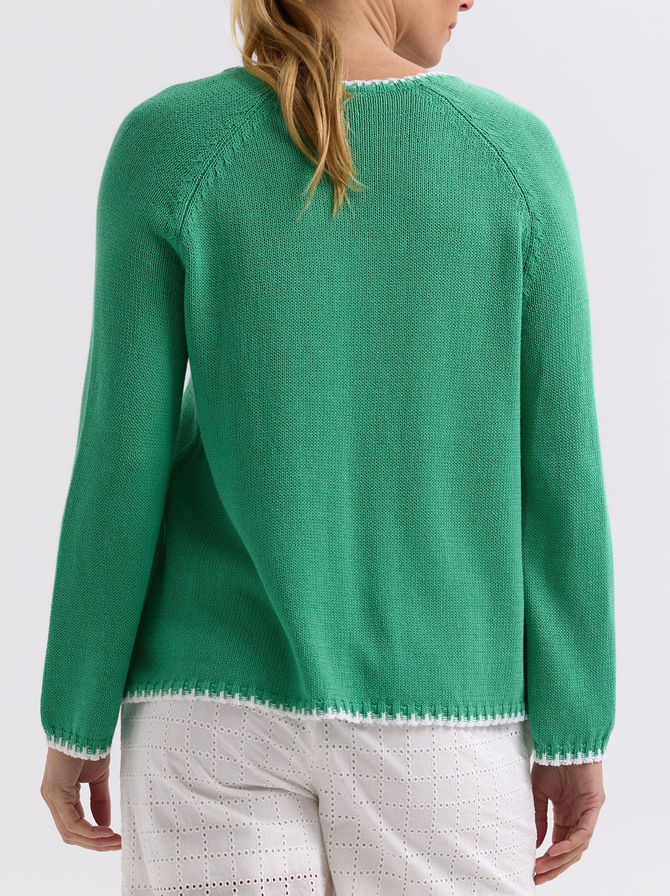 ZAKET & PLOVER HAND WORK TRIM A-LINE KNIT