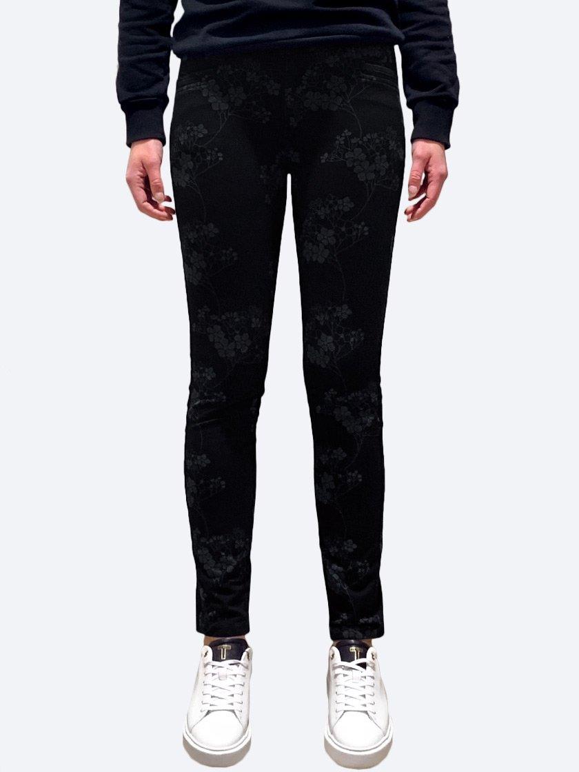 Yeltuor - ZIP - Jeans - GABRIELLA FRATTINI BLOSSOM PRINT LUSTRE PANT | BLACK