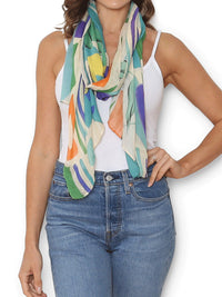 THE ARTISTS LABEL TOUCAN & PLANT SCARF