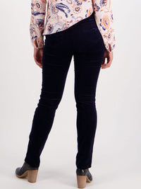 Yeltuor - VASSALLI - Pants - VASSALLI SLIM PULL ON CORD PANT | MIDNIGHT
