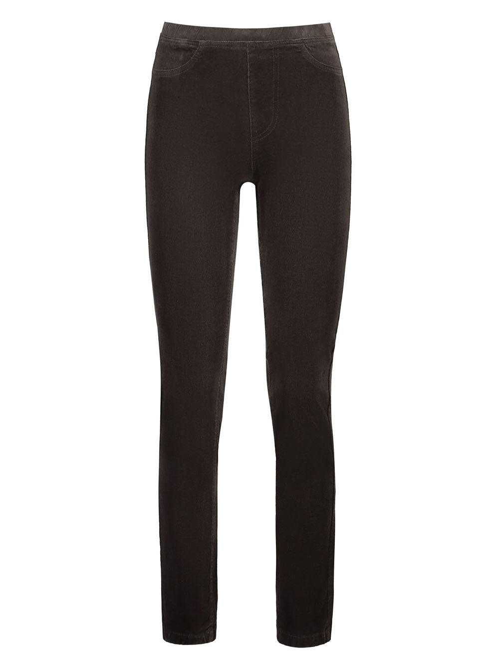 Yeltuor - VASSALLI - Pants - VASSALLI SLIM PULL ON CORD PANT | WALNUT