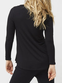 TANI SWING SPLIT HEM LONG SLEEVE TEE