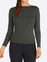 Yeltuor - TANI - TOPS - TANI LONG SLEEVE HIGH NECK TOP | KHAKI