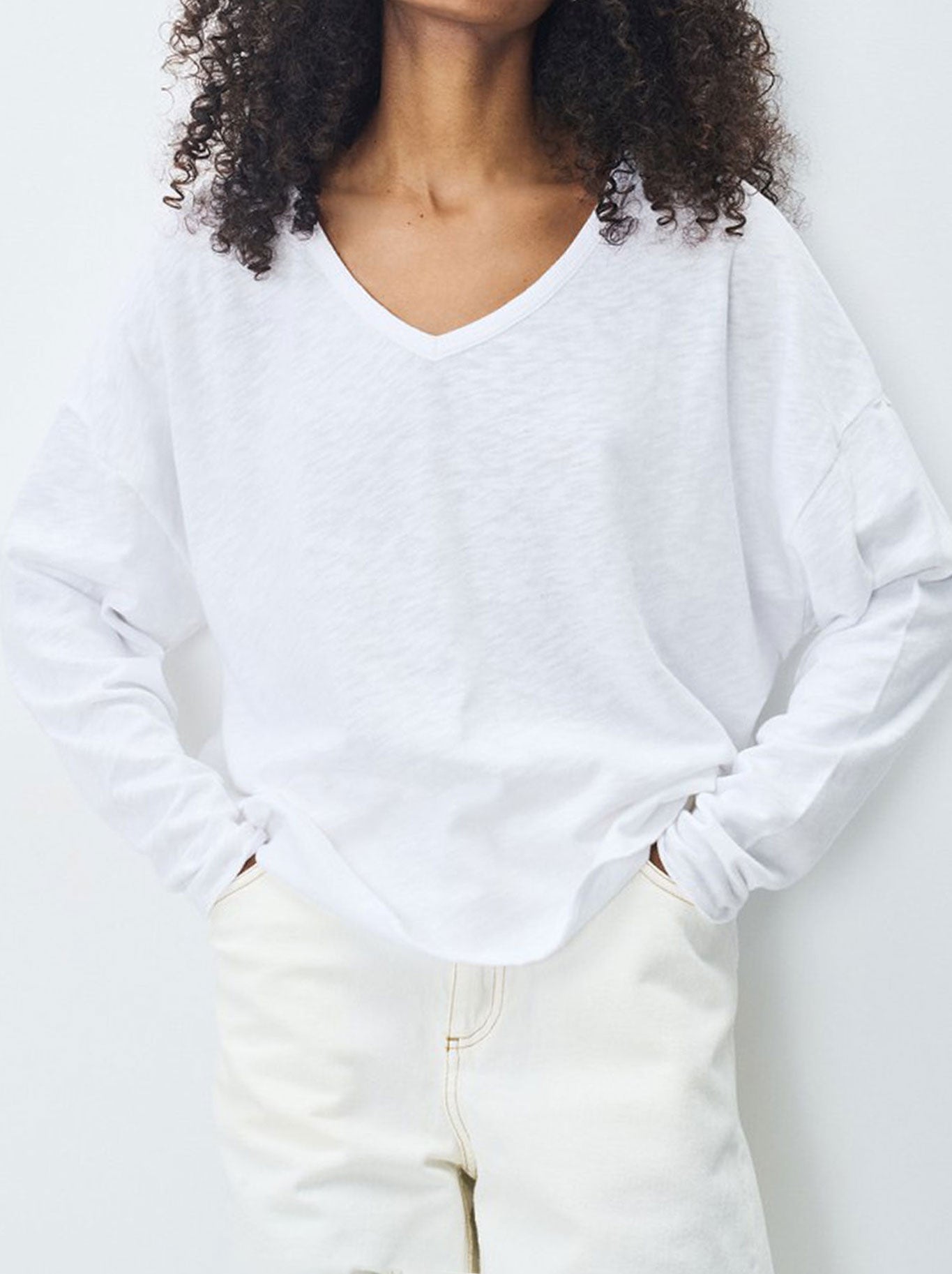 AMERICAN VINTAGE SONOMA VEE NECK LOOSE TEE