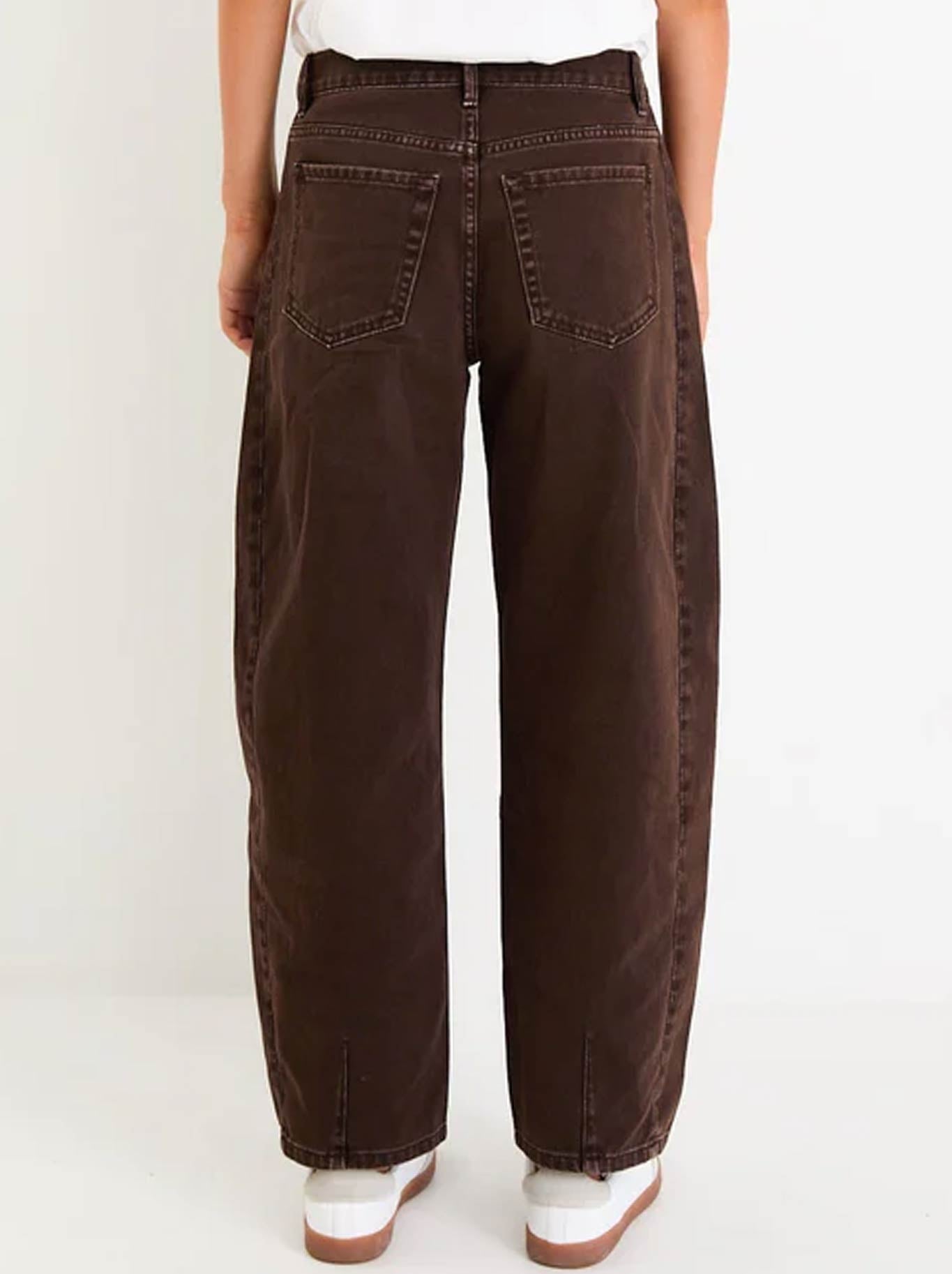 AMONG THE BRAVE VARSITY FORWARD SEAM BARREL JEANS