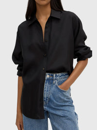 ASSEMBLY LABEL SPENCER LONG SLEEVE SILK SHIRT