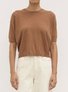 ASSEMBLY LABEL VANYA COTTON CASHMERE BOXY KNIT TEE