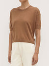 ASSEMBLY LABEL VANYA COTTON CASHMERE BOXY KNIT TEE