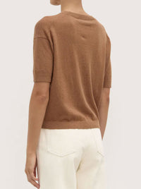 ASSEMBLY LABEL VANYA COTTON CASHMERE BOXY KNIT TEE