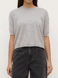 ASSEMBLY LABEL VANYA COTTON CASHMERE BOXY KNIT TEE