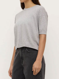 ASSEMBLY LABEL VANYA COTTON CASHMERE BOXY KNIT TEE