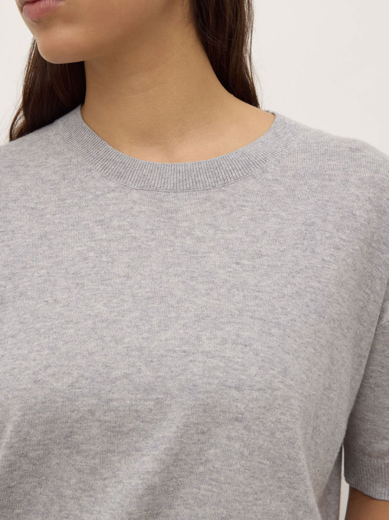 ASSEMBLY LABEL VANYA COTTON CASHMERE BOXY KNIT TEE