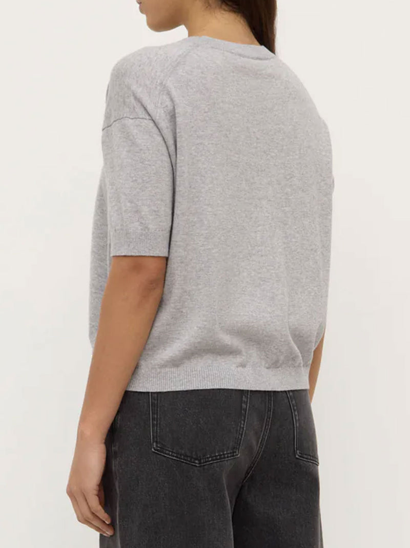 ASSEMBLY LABEL VANYA COTTON CASHMERE BOXY KNIT TEE