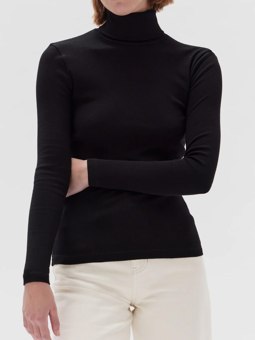 ASSEMBLY LABEL RIB ROLL NECK LONG SLEEVE TEE