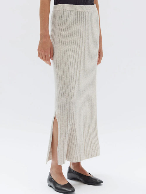 ASSEMBLY LABEL WOOL CASHMERE RIB SKIRT