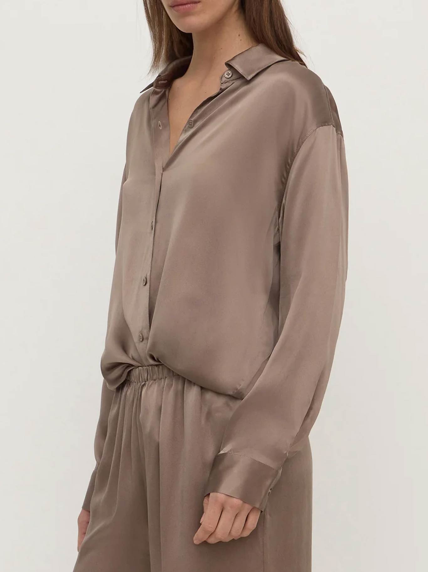 ASSEMBLY LABEL PIPPA SILK LONG SLEEVE SHIRT