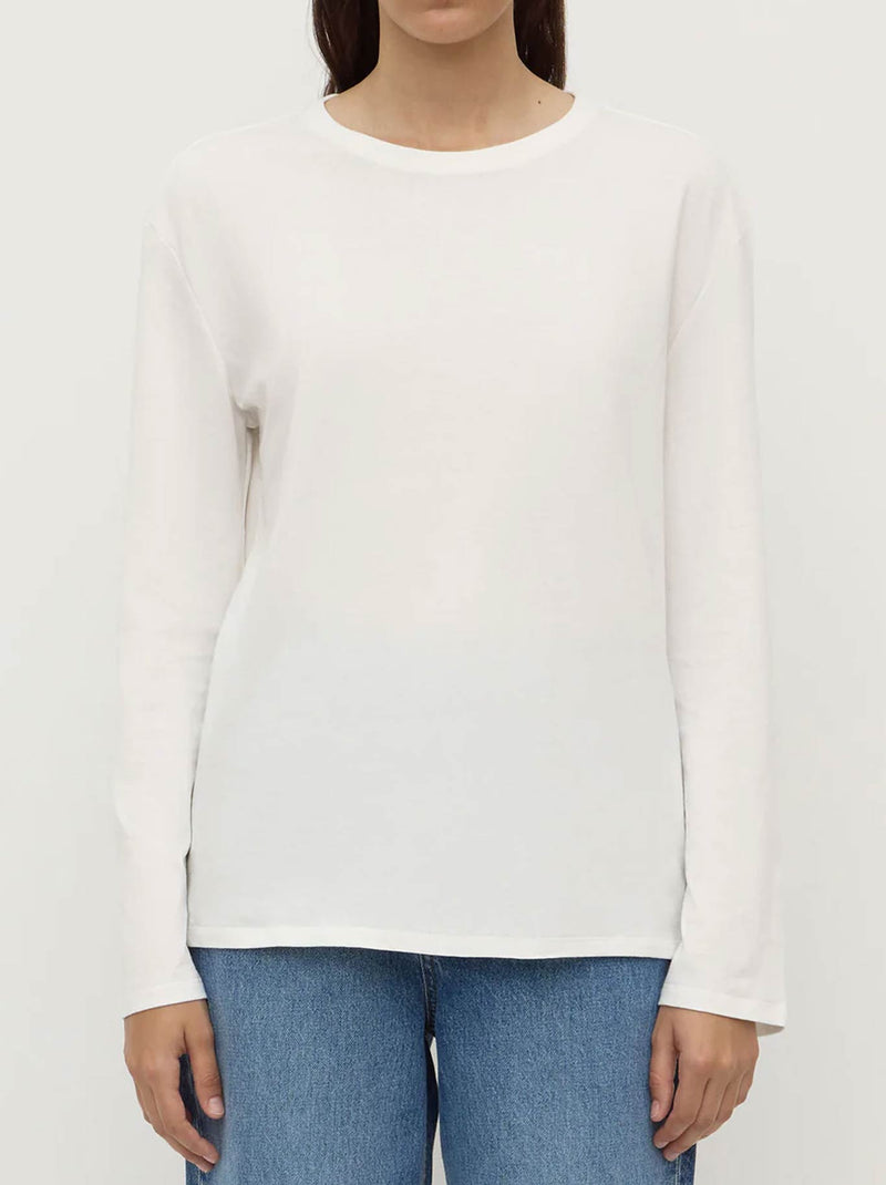 ASSEMBLY LABEL THEA LONG SLEEVE TEE WHITE