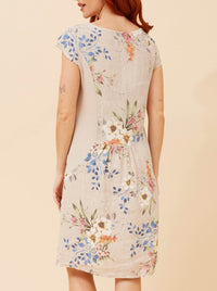BOTTEGA MODA LINEN FLORAL DRESS